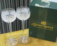 2x Tyrone Crystal Shannon Suite Tall Hock Wine Glasses - Boxed, Signed, Unused.