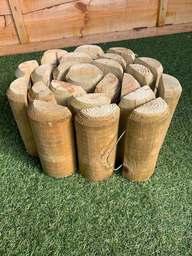 Wooden lawn log roll - log, edging