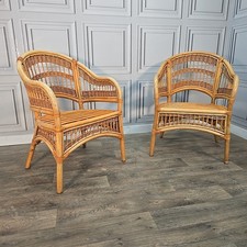 Mid Century Rattan Armchairs