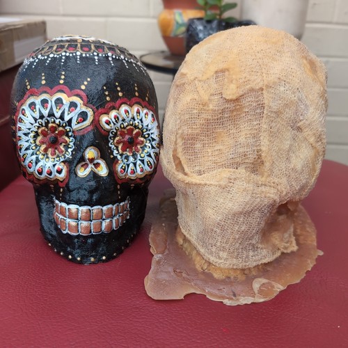 Homemade latex skull mould - latex,