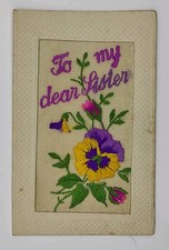 'To My Dear Sister' WW1 Silk