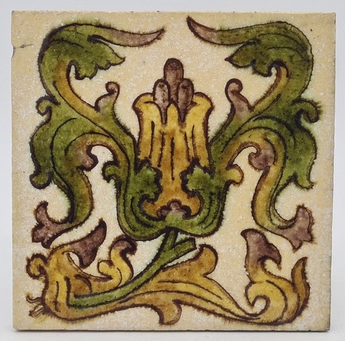 Superb antique fireplace tile - superb,