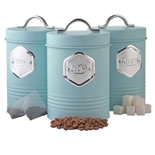 Tea coffee sugar canister - tea,