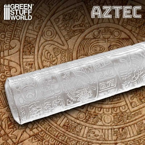 Rolling pin aztec texture - rolling,