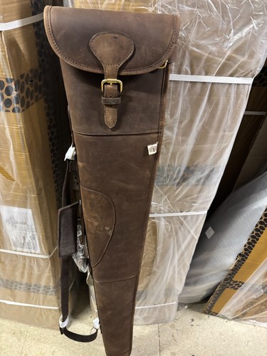Devonshire leather gun slip - leather, up