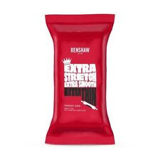 BLACK Sugarpaste Fondant  Renshaw Extra Ready To Roll Thin Smooth Decorating 1KG