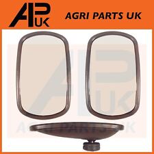 Pair of Universal Wing Mirror Head & Glass 10" x 6" Tractor Digger Lorry Truck