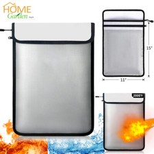 Fireproof Document Bag Fire Proof Money Cash Pouch 15x11” Waterproof Envelope