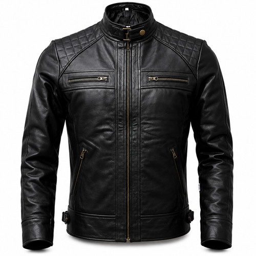 Café racer mens lambskin - café,