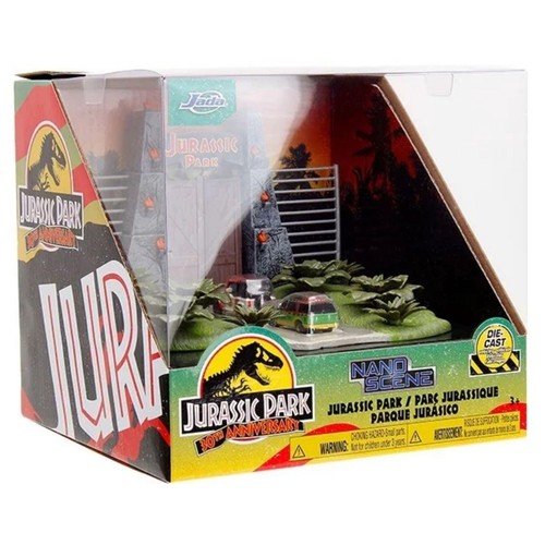 Jurassic park gate diorama - park,