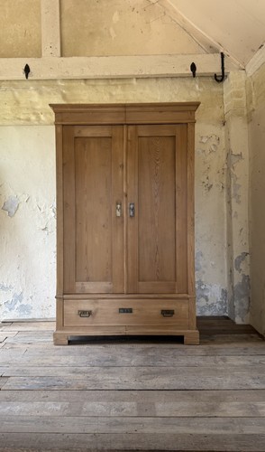 Antique solid pine - pine, wardrobe