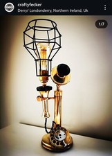 Vintage Candlestick Phone Lamp