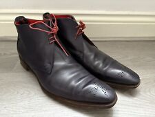 Jeffery West O'Toole Men’s Purple Leather Ankle Boots - Size UK 10