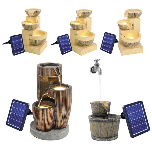 Solar powered water fountain - powered,