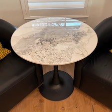 Gorgeous Marble Kitchen Dining Table Round Dinner Table Lounge Shop Restaurant