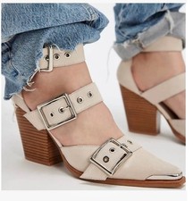 NWOB Free People Jeffery Campbell Hendrix Ivory Straps High Heels Women  Uk 5.5