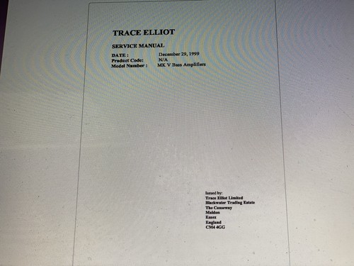 Trace elliot bass - mk, v