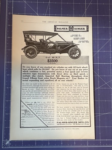 1910 print palmer singer - 1910,