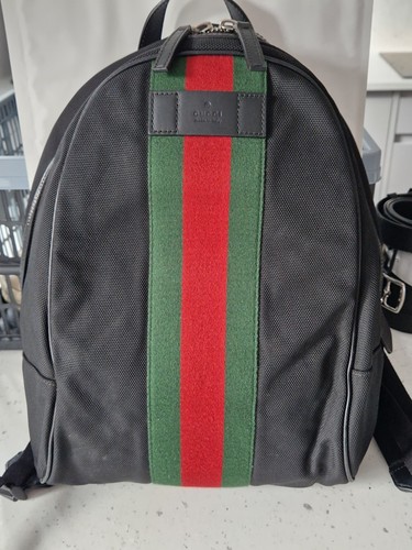 Gucci black web stripe canvas - web,