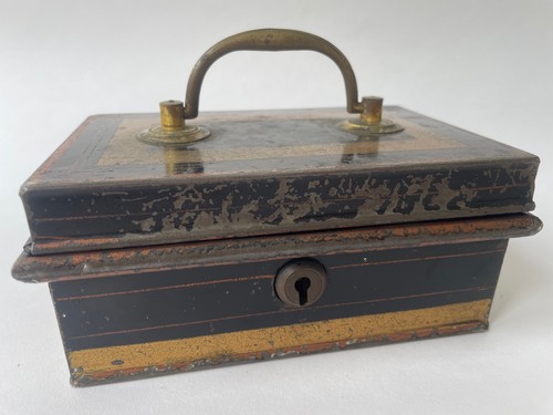 Vintage metal cash - box, with