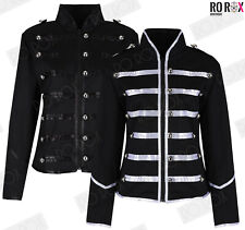 Womens Steampunk Military Parade Jacket - Ladies Goth Punk Rock Long Sleeve Coat
