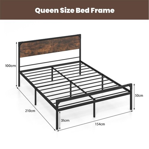 Double size bed frame - frame, metal