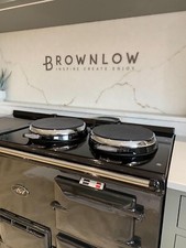 New Silicone Black Lid Covers Chef Pads Hob Covers - Pair suitable for Aga