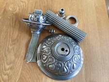 Nickel/chrome Oil Lamp Parts.