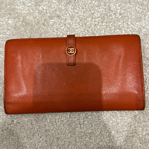 Vintage chanel orange leather - chanel,