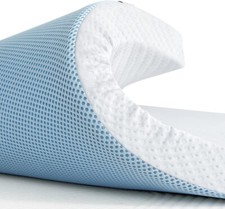 SUBRTEX Gel Infused Memory Foam Mattress Topper Washable Hypoallergenic Bamboo