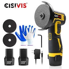 12V Mini Cordless Angle Grinder Polishing with Brush Cutter+2 Battery&Charger UK