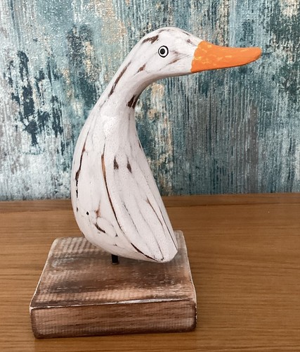 Carved wooden duck base - wooden,