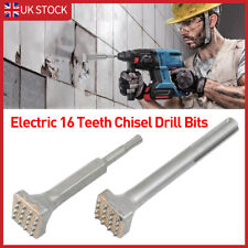 SDS PLUS Carbide Tipped 16Teeth Bush Hammer Chisel Bit For Cement Concrete Stone