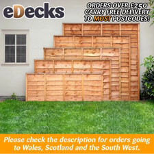 6ft Wide Overlap Waney Edge