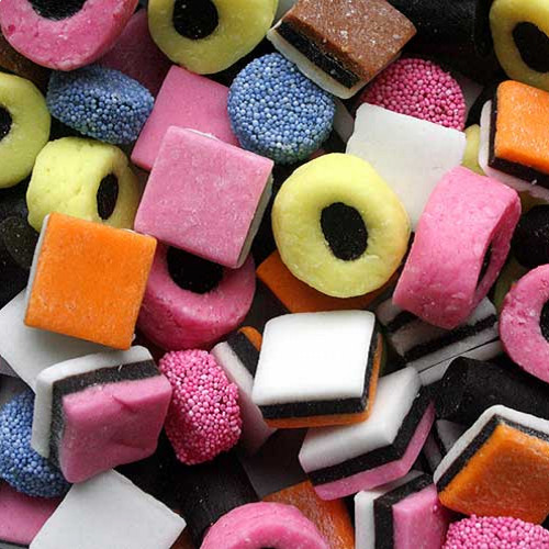 Liquorice allsorts retro - liquorice,