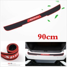 1x Non-slip Rubber Car Rear Bumper Guard Trunk Sill Protector Anti-Scratch Strip