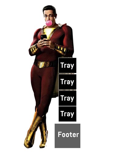 Shazam old stock standee - old,