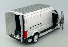 MercedesSprinter Van Model Toy Silver Diecast Opening Doors Probably 1:32 Scale