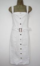 LIPSY WHITE DENIM BUTTON FRONT