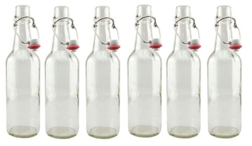 Swing top beer bottles - 6x,