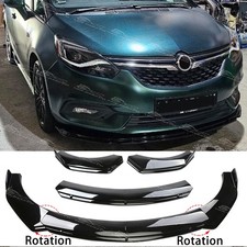 For Vauxhall Opel Zafira MPV Gloss Black Front Bumper Splitter Spoiler Lip Kit