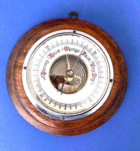 Vintage aneroid barometer 15cm - aneroid,