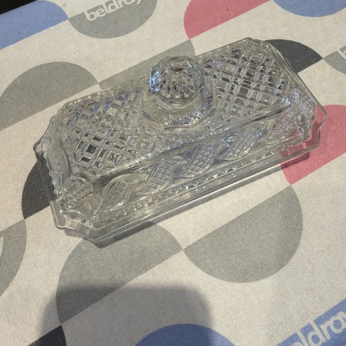 Vintage avon pressed - pressed, clear
