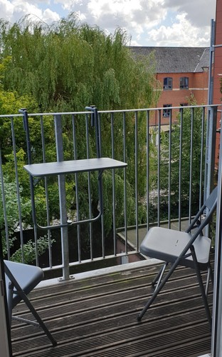 Grey folding balcony patio - grey,