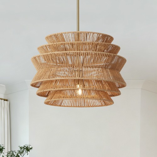 Boho rattan chandelier - rattan,