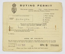 WW2 Rationing 1945, Utility