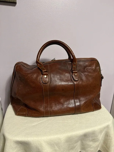 Brown vintage genuine leather