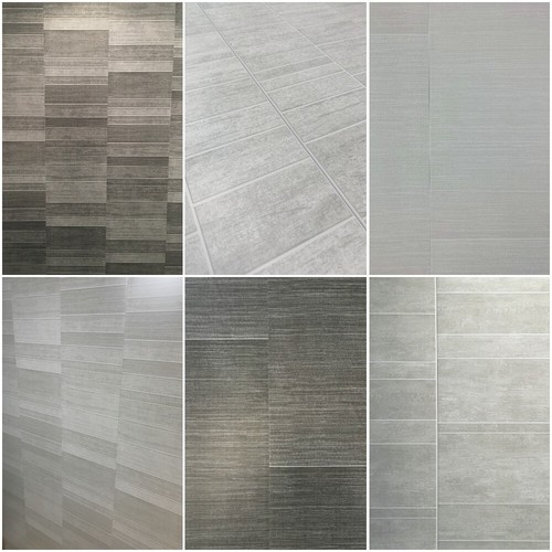 Grey tile effect - grey, shower