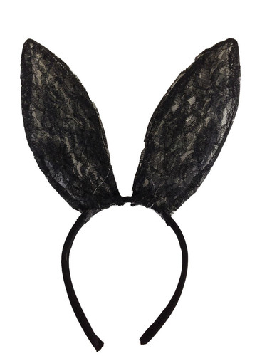 Black bunny ears lace - ears,
