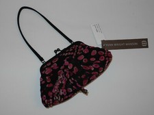 FENN WRIGHT MANSON BLACK/DARK PINK SILK BOW HANDBAG BNWT!!